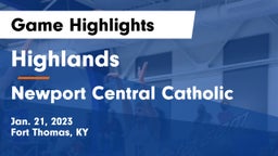 Highlands  vs Newport Central Catholic  Game Highlights - Jan. 21, 2023
