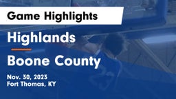 Highlands  vs Boone County  Game Highlights - Nov. 30, 2023