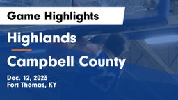 Highlands  vs Campbell County  Game Highlights - Dec. 12, 2023