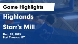 Highlands  vs Starr's Mill  Game Highlights - Dec. 28, 2023