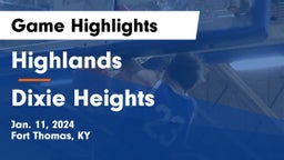 Highlands  vs Dixie Heights  Game Highlights - Jan. 11, 2024
