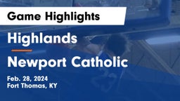 Highlands  vs Newport Catholic Game Highlights - Feb. 28, 2024