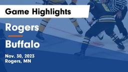 Rogers  vs Buffalo  Game Highlights - Nov. 30, 2023