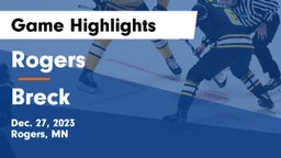 Rogers  vs Breck Game Highlights - Dec. 27, 2023