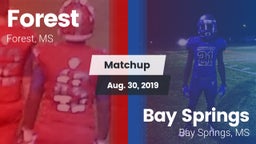 Matchup: Forest  vs. Bay Springs  2019