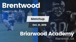 Matchup: Brentwood High vs. Briarwood Academy  2016
