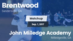 Matchup: Brentwood High vs. John Milledge Academy  2017