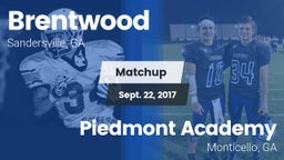 Matchup: Brentwood High vs. Piedmont Academy  2017
