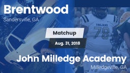 Matchup: Brentwood High vs. John Milledge Academy  2018