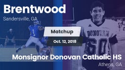Matchup: Brentwood High vs. Monsignor Donovan Catholic HS 2018