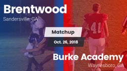 Matchup: Brentwood High vs. Burke Academy  2018