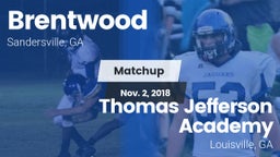 Matchup: Brentwood High vs. Thomas Jefferson Academy  2018