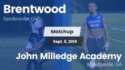 Matchup: Brentwood High vs. John Milledge Academy  2019