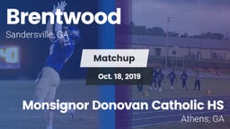 Matchup: Brentwood High vs. Monsignor Donovan Catholic HS 2019