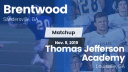 Matchup: Brentwood High vs. Thomas Jefferson Academy  2019