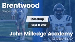 Matchup: Brentwood High vs. John Milledge Academy  2020