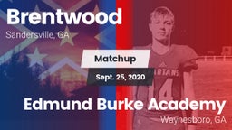 Matchup: Brentwood High vs. Edmund Burke Academy  2020