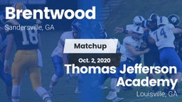 Matchup: Brentwood High vs. Thomas Jefferson Academy  2020