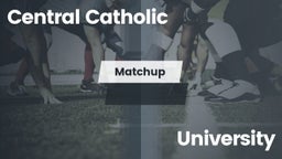 Matchup: Central Catholic Blo vs. University  2016