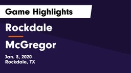 Rockdale  vs McGregor  Game Highlights - Jan. 3, 2020