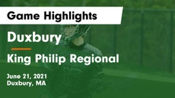 Duxbury  vs King Philip Regional  Game Highlights - June 21, 2021