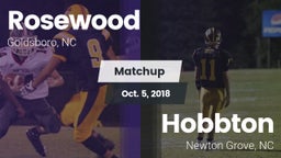 Matchup: Rosewood  vs. Hobbton  2018