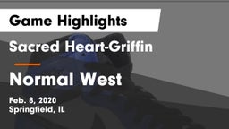 Sacred Heart-Griffin  vs Normal West  Game Highlights - Feb. 8, 2020