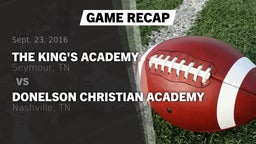Recap: The King's Academy vs. Donelson Christian Academy  2016