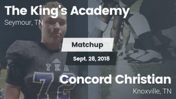 Matchup: The King's Academy vs. Concord Christian  2018