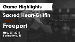 Sacred Heart-Griffin  vs Freeport  Game Highlights - Nov. 23, 2019
