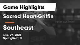 Sacred Heart-Griffin  vs Southeast  Game Highlights - Jan. 29, 2020