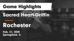 Sacred Heart-Griffin  vs Rochester  Game Highlights - Feb. 21, 2020