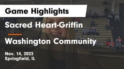 Sacred Heart-Griffin  vs Washington Community  Game Highlights - Nov. 14, 2023