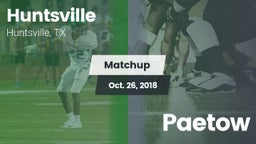 Matchup: Huntsville HS vs. Paetow 2018