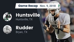 Recap: Huntsville  vs. Rudder  2018