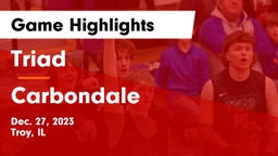 Triad  vs Carbondale  Game Highlights - Dec. 27, 2023
