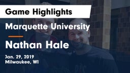 Marquette University  vs Nathan Hale  Game Highlights - Jan. 29, 2019