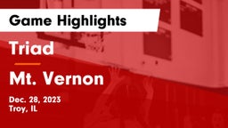 Triad  vs Mt. Vernon  Game Highlights - Dec. 28, 2023