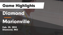 Diamond  vs Marionville Game Highlights - Feb. 20, 2024