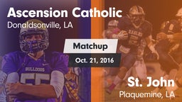 Matchup: Ascension Catholic vs. St. John  2016