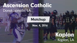 Matchup: Ascension Catholic vs. Kaplan  2016