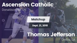 Matchup: Ascension Catholic vs. Thomas Jefferson  2018