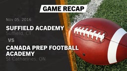 Recap: Suffield Academy vs. Canada Prep Football Academy 2016