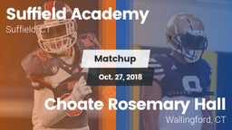 Matchup: Suffield Academy vs. Choate Rosemary Hall  2018