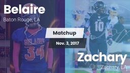 Matchup: Belaire  vs. Zachary  2017