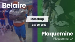 Matchup: Belaire  vs. Plaquemine  2020