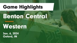 Benton Central  vs Western  Game Highlights - Jan. 6, 2024