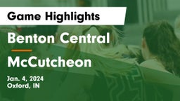 Benton Central  vs McCutcheon  Game Highlights - Jan. 4, 2024