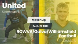 Matchup: United  vs. ROWVA/Galva/Williamsfield Football 2018