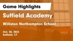 Suffield Academy vs Williston Northampton School Game Highlights - Oct. 28, 2023